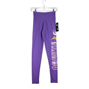 Zubaz NFL Apparel Minnesota Vikings Womens X-Small Spellout Leggings NWT‎